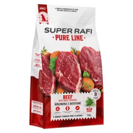 Super Rafi Pure Line z wołowiną i batatami karma sucha dla psa 9 kg